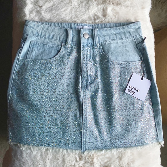 NWT REVOLVE by the way. Kandi Rhinestone Skirt 💎 - Picture 7 of 14